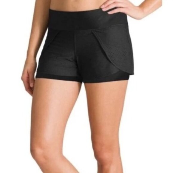 Athleta Prism 2-in-1 Lined Compression Running Shorts Activewear Women's M - Picture 1 of 10